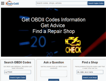 Tablet Screenshot of engine-codes.com